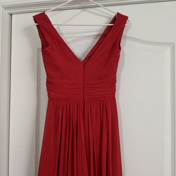 Red Bridesmaids Dress (Dessy Style 2894) - Picture 3 of 9